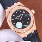 Copy Audemars Piguet Royal Oak 15500 Rose Gold Black Diamond Dial Watch